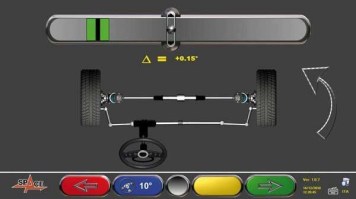 Space Sphere 3D Wheel Alignment System Caster Swing