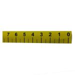 Wheel balancer measuring scale decal